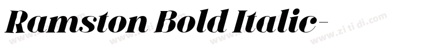 Ramston Bold Italic字体转换